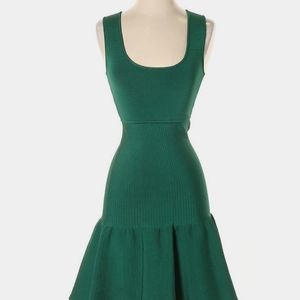 Issa London green ribbed dress